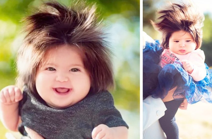  “Born with thick hair” | what does a girl who was born with hair look like today