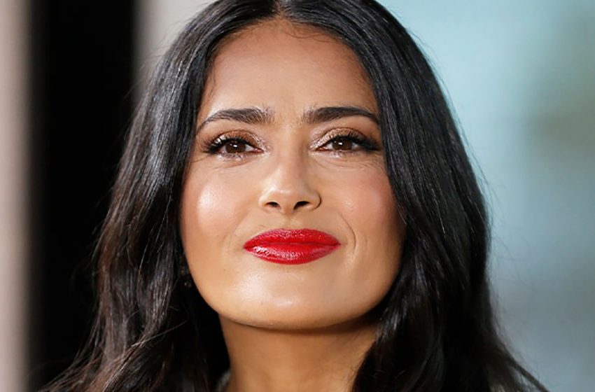  A strapless dress: Salma Hayek wowed with a gorgeous cleavage at the gala