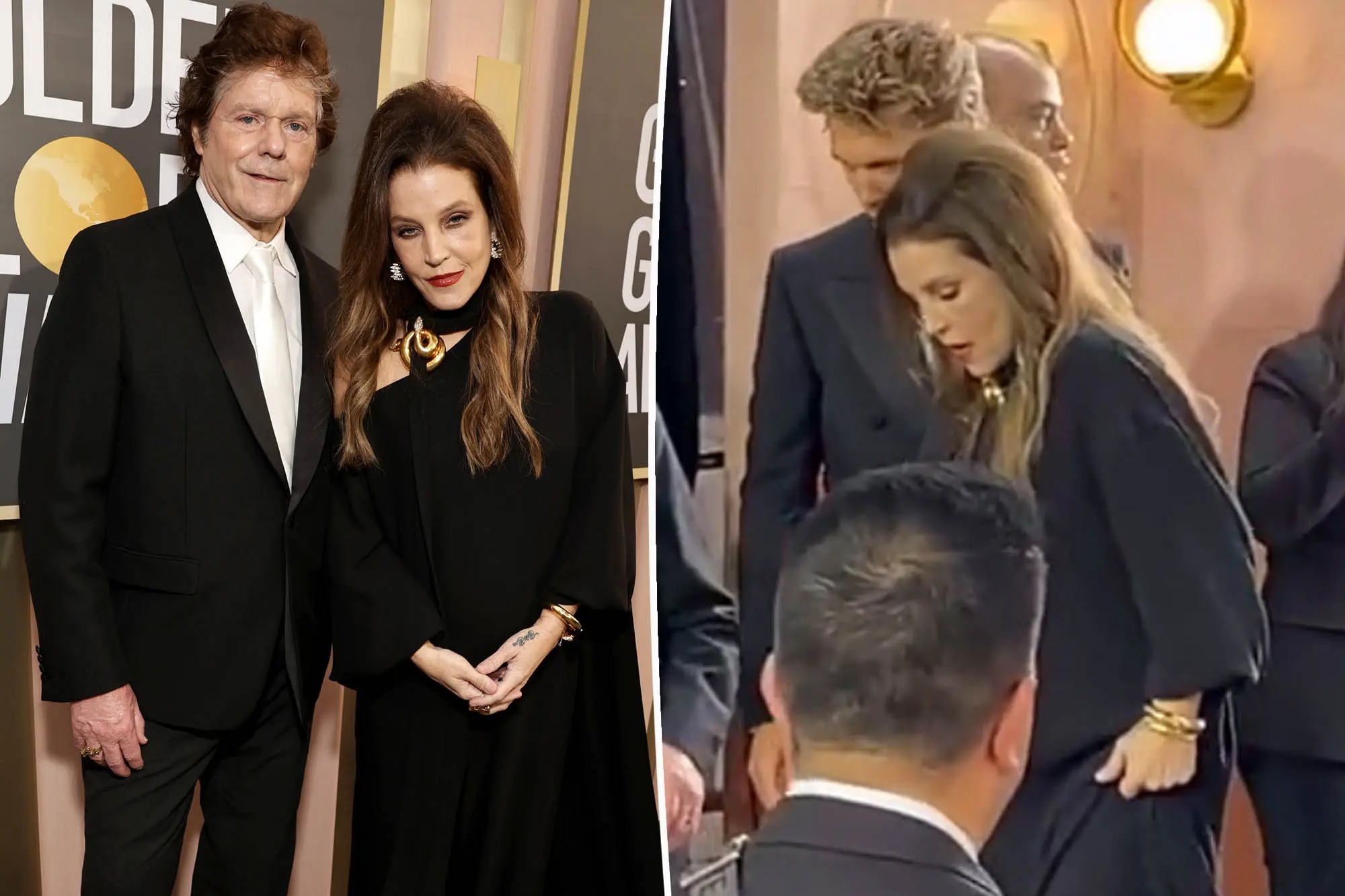 “I’ll take your hand” LisaMaria Presley visited the Golden Globes two