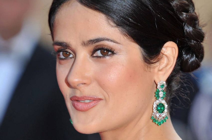  Oh, Salma! The 56-year-old Hayek in a mesh and leather dress made a splash