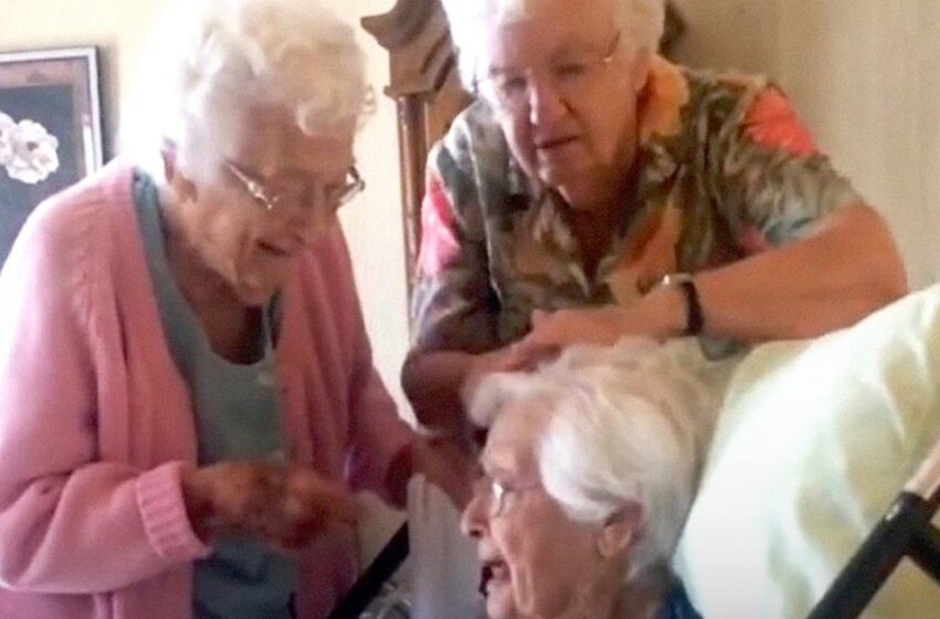  “The Youngers Take Care Of Their Elderly Sister”: Old Ladies In Their 90s Show Their Tender Love And Care Toward Their Sick Sibling!