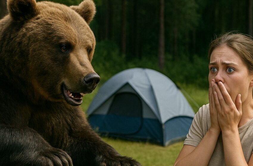Meška stovėjo prie šiukšlių konteinerio, daužydama dangtį savo sunkiomis letenomis: atidariau konteinerį ir sustingau iš siaubo.