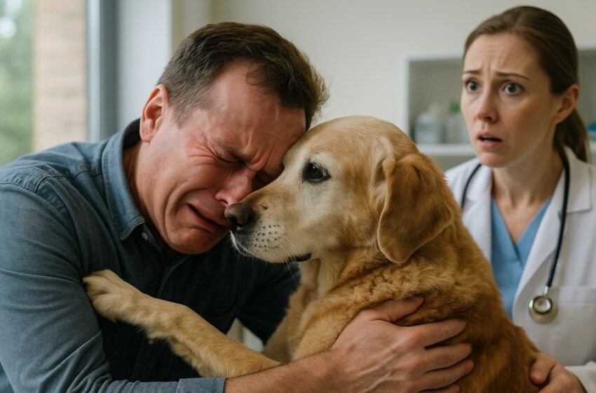  Jis paprašė kelių minučių atsisveikinti su mirštančiu šunimi — tada veterinaras pamatė kažką neįprasto.