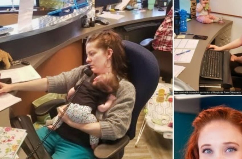  Priekšniece slepeni ievieto mammas mazuļa fotogrāfijas darbā!: Viņas reakcija tevi pārsteigs!