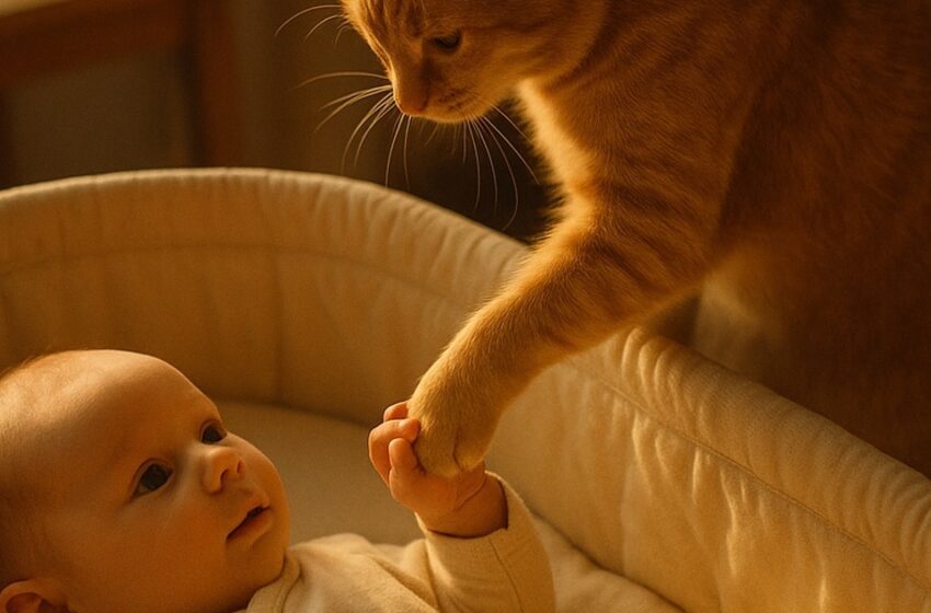  Mama pažadino stiprus miauksėjimas. Katė stovėjo prie lopšio ir darė tai, dėl ko plaukai šiauštėsi