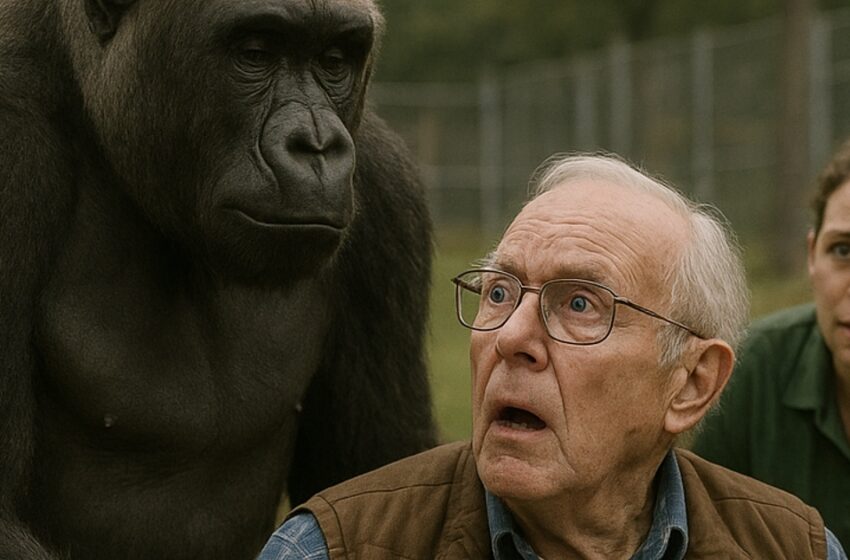  Gorilla metās virsū vīrietim ratiņkrēslā… bet tas, ko tā izdarīja tālāk, visus atstāja bez vārdiem