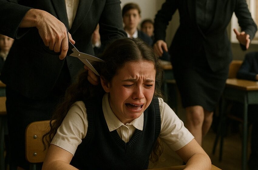  Mokytoja, pamatusi mokinės plaukus, juos nukirpo tiesiog pamokos metu. Tai, kas įvyko po to, visus šokiravo.