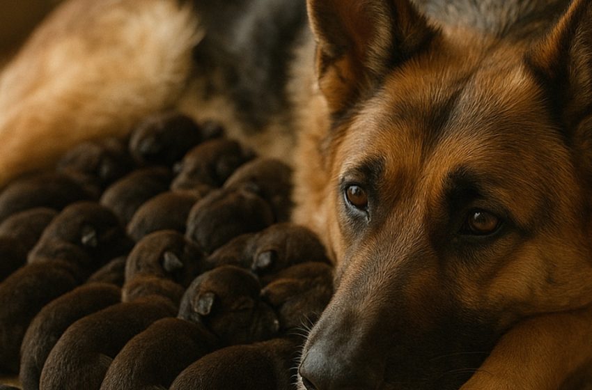  Kāds vīrietis uz ielas atrada ļoti grūsnu vācu aitu suni. Bet, kad tā beidzot piedzima, veterinārārsts ar šausmām saprata, ka tie nav parasti kucēni, bet gan kaut kas pavisam cits